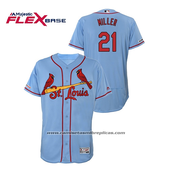 Camiseta Beisbol Hombre St. Louis Cardinals Andrew Miller 150th Aniversario Patch Flex Base Azul